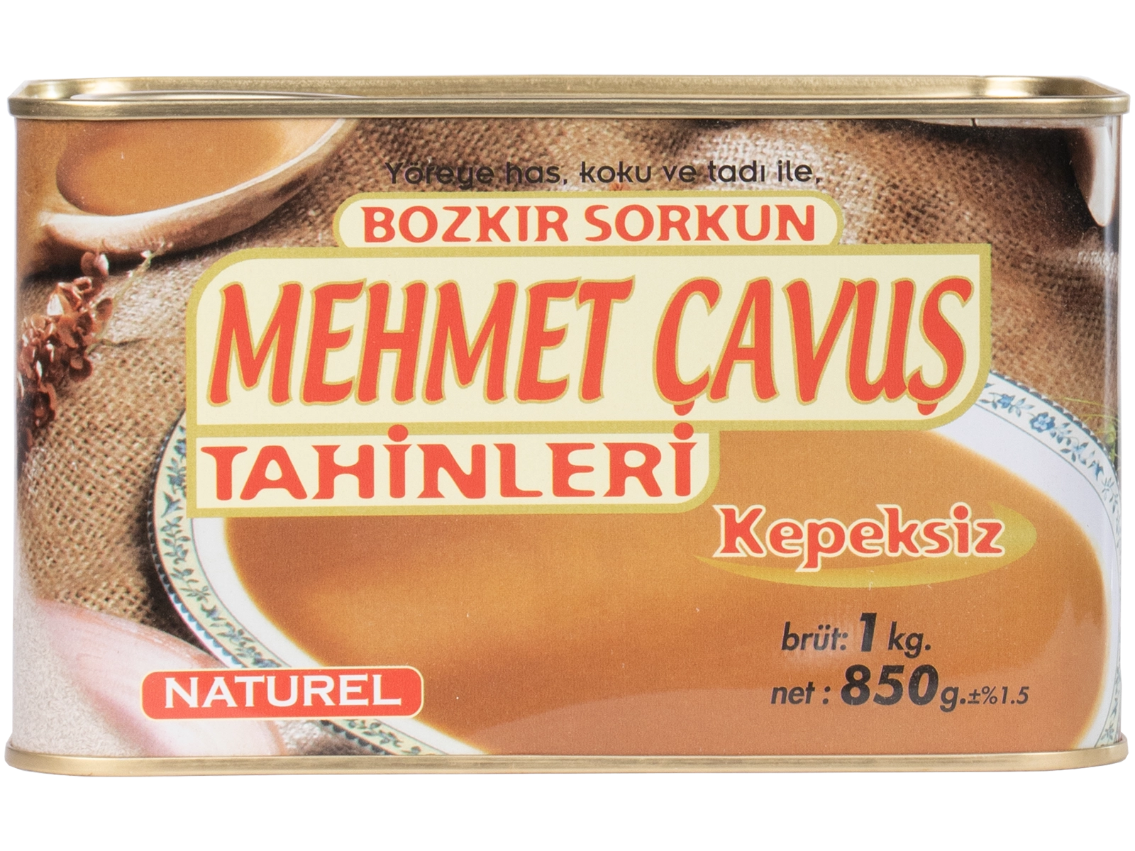 Mehmet Çavuş Kepeksiz Bozkır Tahini Teneke Kutu Net 850 Gr
