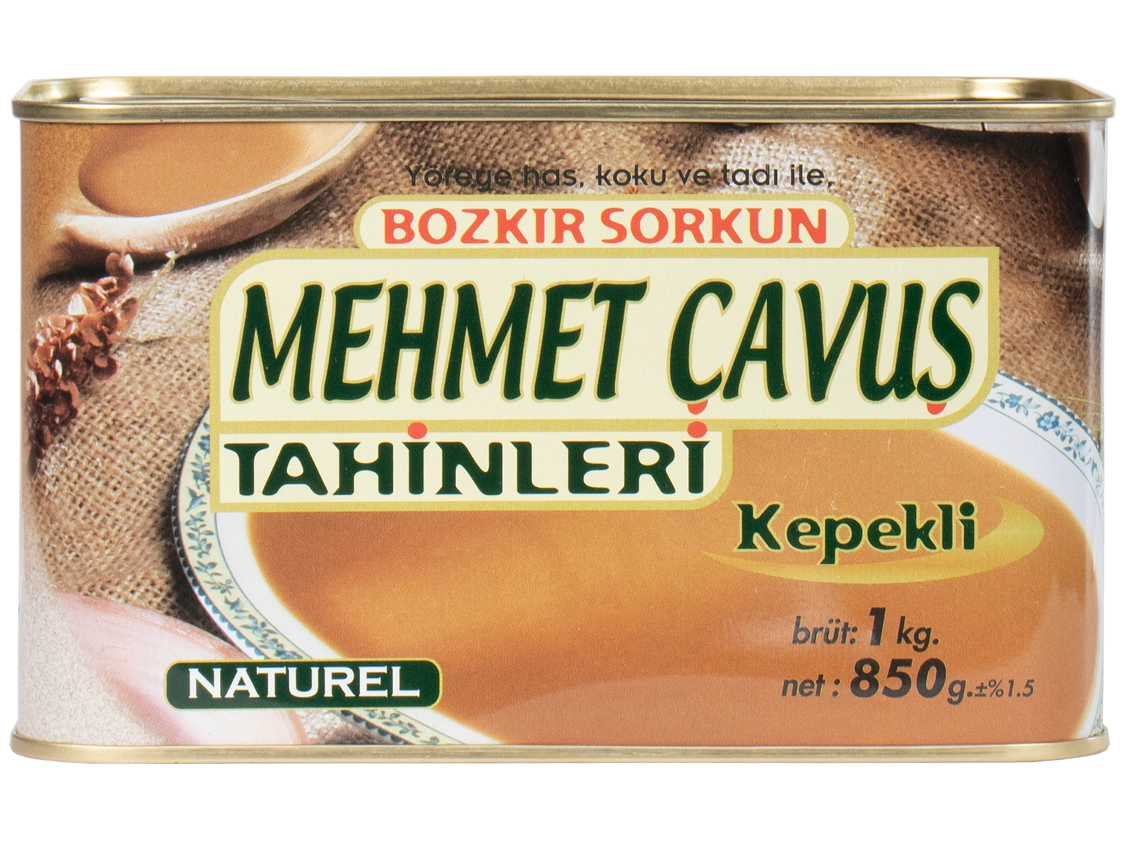 Mehmet Çavuş Kepekli Bozkır Tahini Teneke Kutu Net 850 Gr