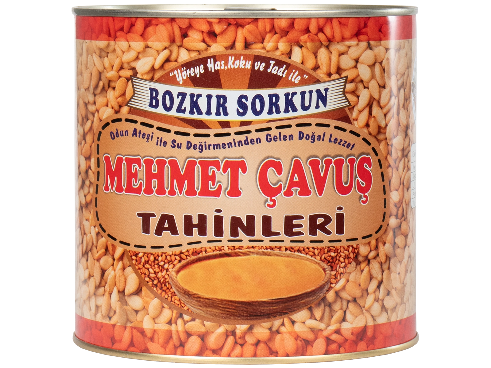 Mehmet Çavuş Kepekli Bozkır Tahini Teneke Kutu Net 1800 Gr