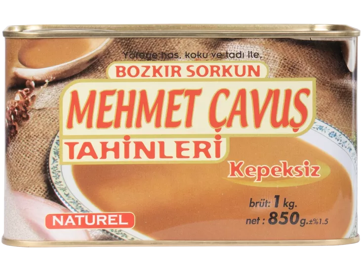 Mehmet Çavuş Kepeksiz Bozkır Tahini Teneke Kutu Net 850 Gr