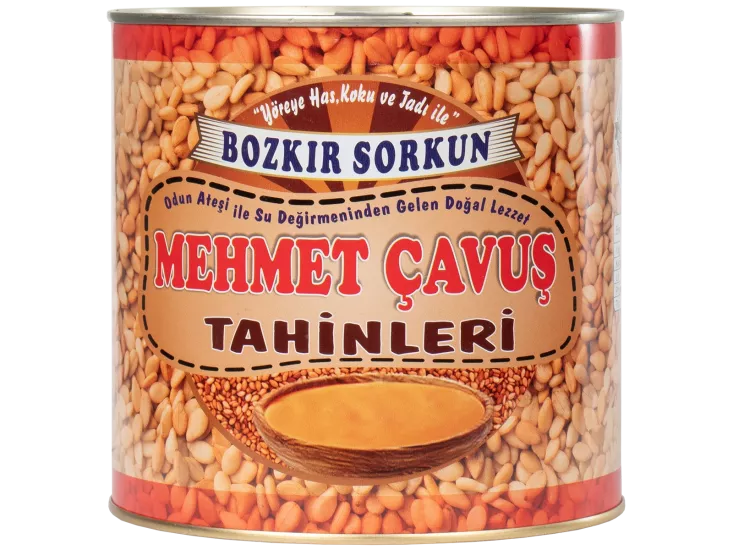 Mehmet Çavuş Kepeksiz Bozkır Tahini Teneke Kutu Net 1800 Gr